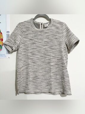 Postcard Anthropologie Structured Knit Short-Sleeve Top  Size Medium